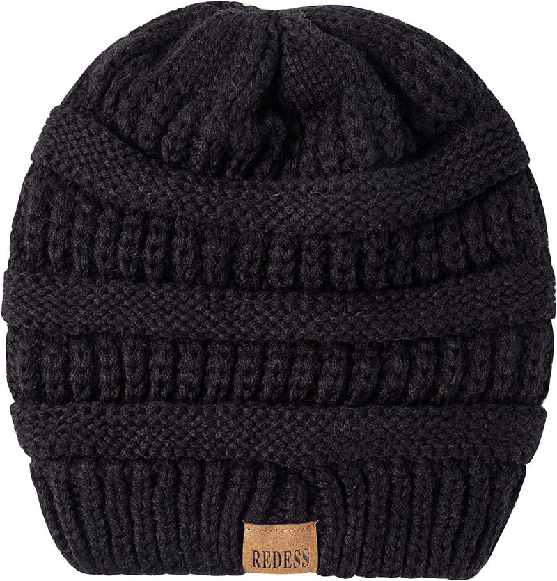 REDESS Slouchy Beanie Hat for Women Winter Warm Chunky Soft Oversized Cable Knit Cap - Image 4